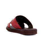 Men's Leather Outdoor Slippers // Burgundy (Euro: 43)