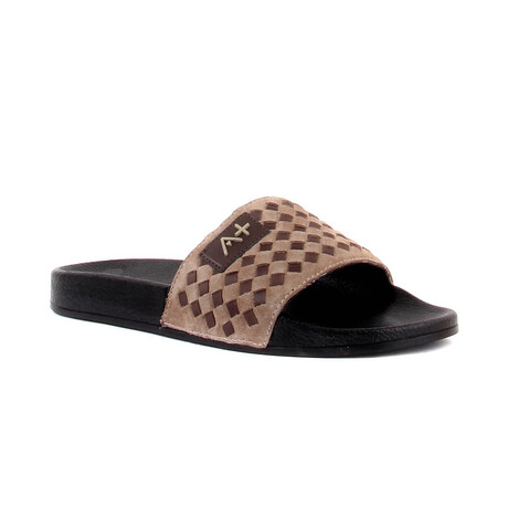Men's Leather + Suede Slippers // Sand (Euro: 40)
