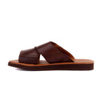 Men's Leather Outdoor Slippers // Brown (Euro: 43)