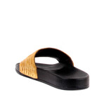Men's Leather Slippers // Croco Pattern // Mustard (Euro: 43)
