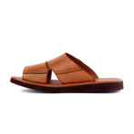 Men's Leather Outdoor Slippers // Tan (Euro: 45)