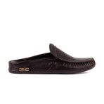 Men's Leather Home Slippers // Dark Brown (Euro: 40)