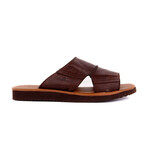 Men's Leather Outdoor Slippers // Brown (Euro: 40)