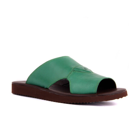 Men's Leather Outdoor Slippers // Green (Euro: 40)