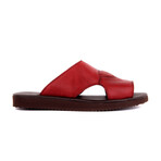 Men's Leather Outdoor Slippers // Burgundy (Euro: 44)