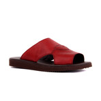 Men's Leather Outdoor Slippers // Burgundy (Euro: 44)