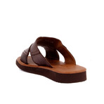 Men's Leather Outdoor Slippers // Brown (Euro: 41)