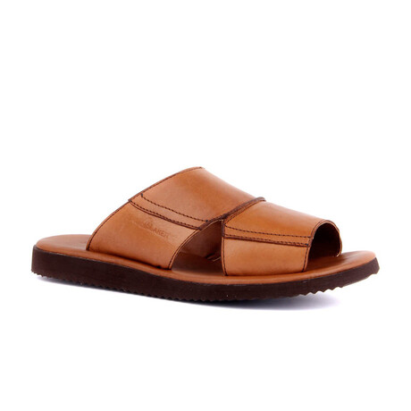 Men's Leather Outdoor Slippers // Tan (Euro: 40)