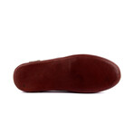 Men's Leather Home Slippers // Red Brown (Euro: 45)