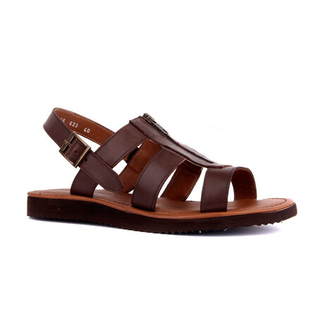 Men's Leather Sandals // Brown (Euro: 40)