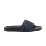 Men's Leather + Suede Slippers // Petrol Blue (Euro: 42)