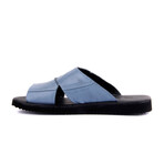 Men's Leather Outdoor Slippers // Light Blue (Euro: 41)