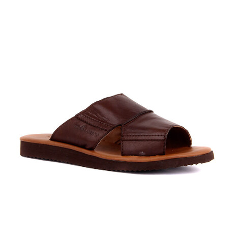 Men's Leather Outdoor Slippers // Brown (Euro: 40)