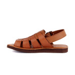 Men's Leather + Wicker Sandals // Tan (Euro: 45)