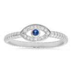 Sterling Silver Evil Eye Petite Ring (6)