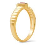 14k Gold Over Silver Petite Bezel-set Ruby Heart Ring (6)