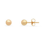 10k Gold Ball Stud Earrings (4mm)