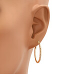 10k Gold 25mm Diamond-cut Hoop Earring