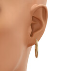 10k Gold 25mm Classic Hoop Earring