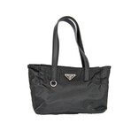 Prada // Leather + Nylon Handbag // Black // Pre-Owned