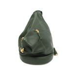 Loewe // Leather Anton Shoulder Bag // Dark Green // Pre-Owned