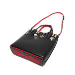 Christian Louboutin // Leather Cabata N/S Mini Handbag // Black + Red // Pre-Owned