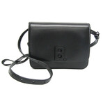 Balenciaga // Leather B Logo Shoulder Bag // Black // Pre-Owned