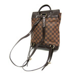 Louis Vuitton // Damier Canvas + Leather Backpack // Damier Ebene // Pre-Owned