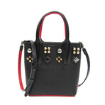 Christian Louboutin // Leather Cabata N/S Mini Handbag // Black + Red // Pre-Owned