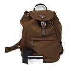 Prada // Nylon + Leather Backpack // Khaki Brown // Pre-Owned
