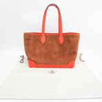 Hermes // Epsom Leather + Suede Maxi Box Tote Bag // Brown + Orange // Pre-Owned