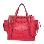 Ferragamo // Leather Gancini Handbag // Rose Red // Pre-Owned