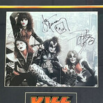 KISS // Autographed Framed Display - Stanley, Simmons, Criss & Frehley