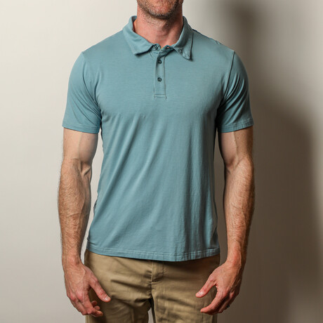 Men's Bamboo Performance Polo Shirt // UPF 50+ UV Protection // Frost (XS)