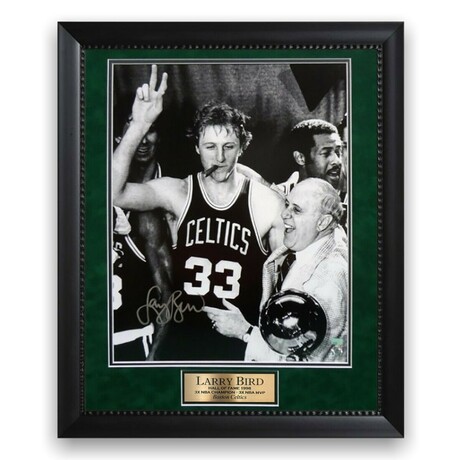 Larry Bird // Boston Celtics // Autographed Photograph + Framed Ver. 2