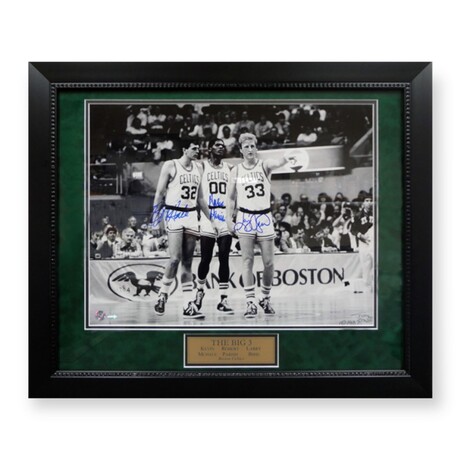 Larry Bird, Kevin McHale, Robert Parish // Boston Celtics // Autographed Photograph + Framed Ver. 2