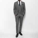 3-Piece Slim Fit Suit // Smoked (Euro: 54)