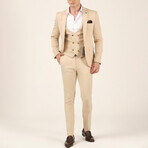 3-Piece Slim Fit Suit // Apricot (Euro: 50)