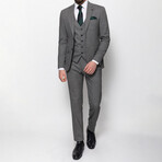 3-Piece Slim Fit Suit // Smoked (Euro: 46)
