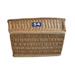 French Wicker Market Basket Number Plate