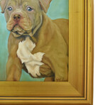 Brown/White Dog Pet Portrait Painting