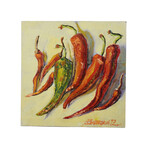 Southwestern Red Peppers Oil Painting
