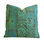 Designer Perennials Green Parrot Pillow