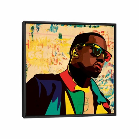 Kanye by Dai Chris Art (12"H x 12"W x 1.5"D)