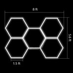 Honeycomb Modular Suspended Lighting System // 5 Pack