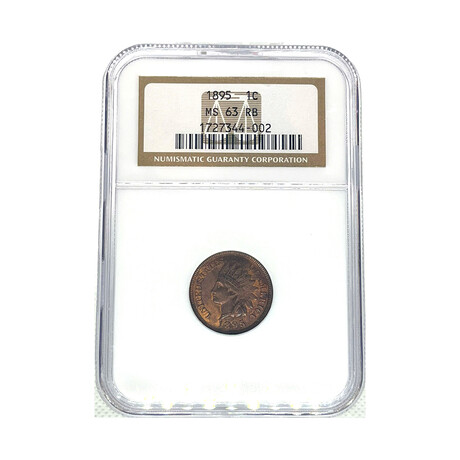 1895 Indian Head Penny  NGC MS 63 RB  # 002
