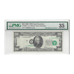 1969 $ 20 Federal Reserve San Francisco  3rd printing Mis-Alignment ERROR  PMG 35