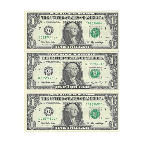 2006 FW STAR $ 1 Federal Reserve pack Fnacy serial # 4444 *