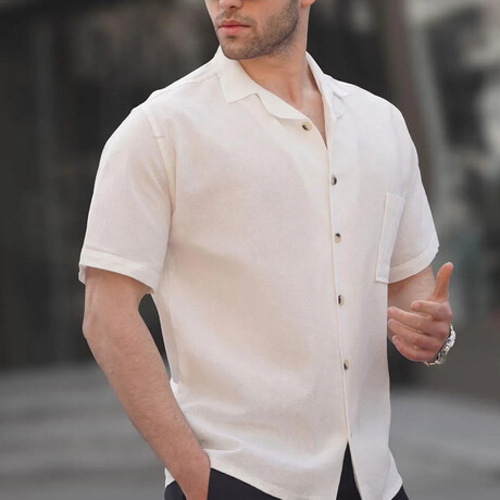 Basic Short Sleeve Shirt // White (S)