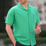 Basic Short Sleeve Shirt // Green (XL)